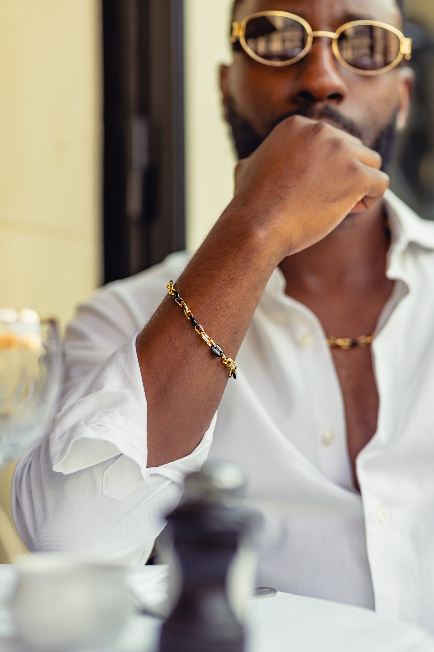 Gourmette & Collier Café Noir Édition Ambition