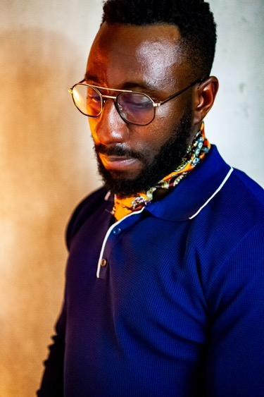 Polo manche longue marine