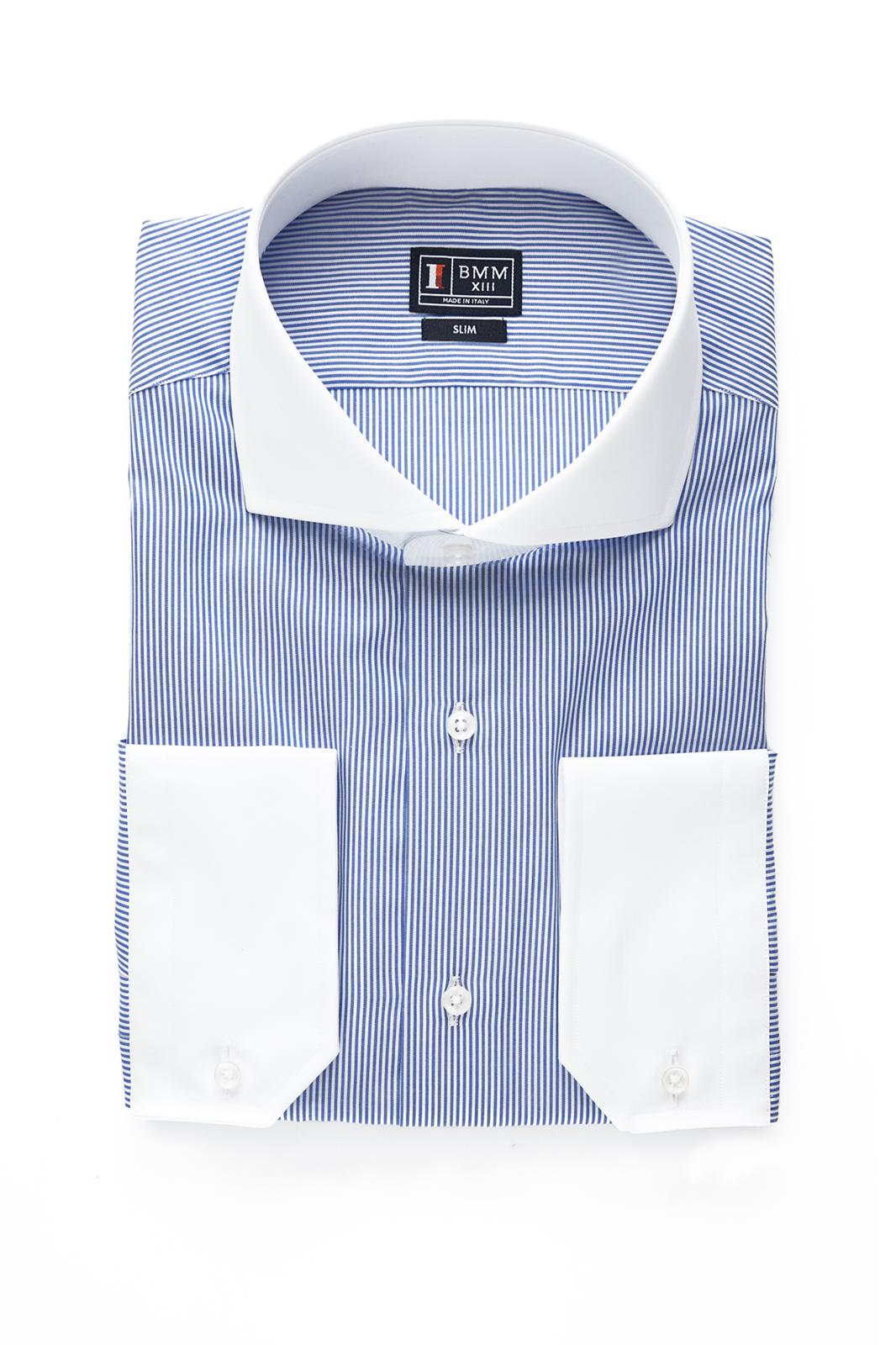 Chemise BERLIN - Rayures bleu et blanc