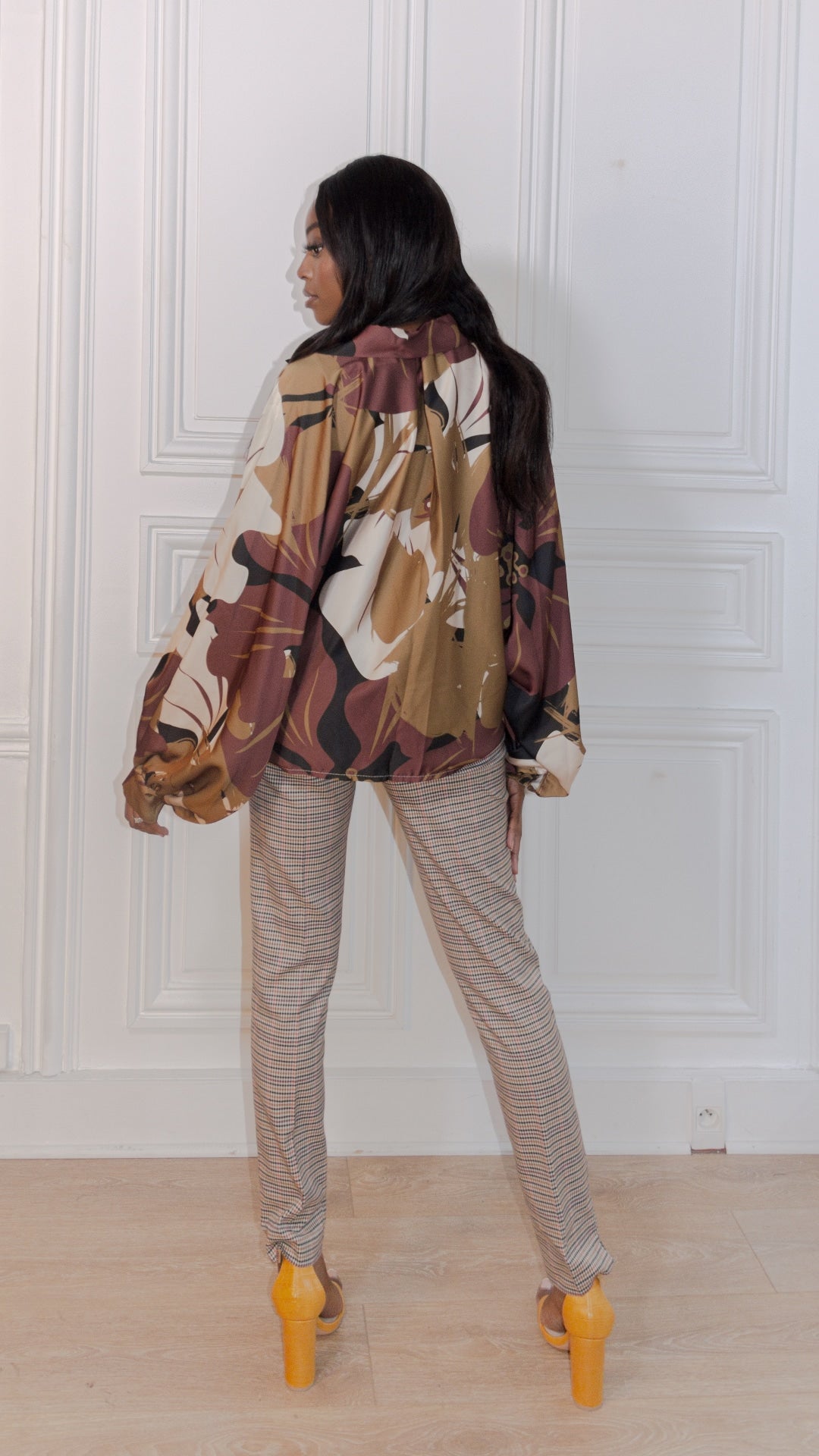 Pantalon tailleur marron