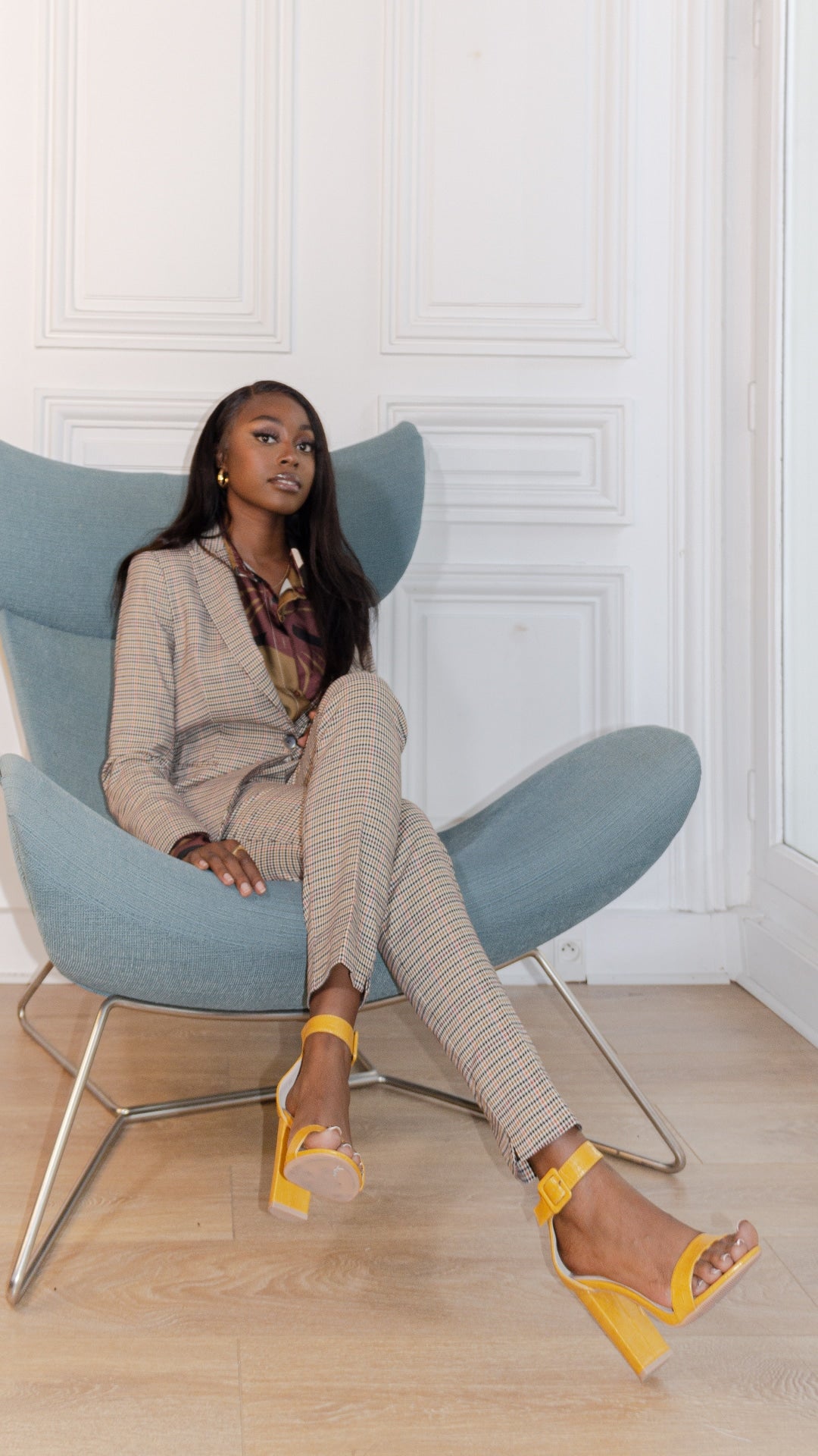 Pantalon tailleur marron